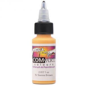 Com Art Colours Acrylic Transparent Sienna Brown 1 oz