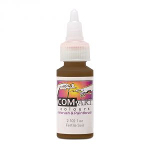 Com Art Colours Water-Based Acrylic Transparent Fertile Soil 1oz For Airbrush And Paintbrush