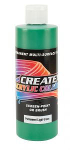 Createx Acrylic Colors Permanent Light Green, 8 oz.