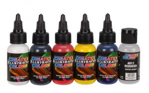 Createx Illustration Colors Primary Set, 1 oz.