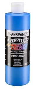 Createx Airbrush Colors Transparent Caribbean Blue, 16 oz.