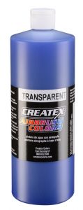 Createx Airbrush Colors Transparent Ultramarine Blue, 32 oz.