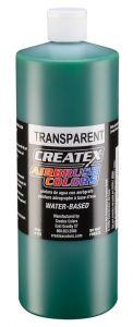 Createx Airbrush Colors Transparent Brite Green, 32 oz.