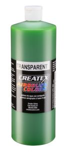 Createx Airbrush Colors Transparent Tropical Green, 32 oz.