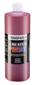 Createx Airbrush Colors Transparent Deep Red, 32 oz.