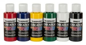Createx Airbrush Colors Primary Set, 2 oz.