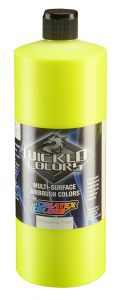 Createx Wicked Colors Fluorescent Yellow, 32 oz.