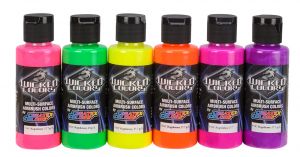 Createx Wicked Colors Fluorescent Set, 2 oz.